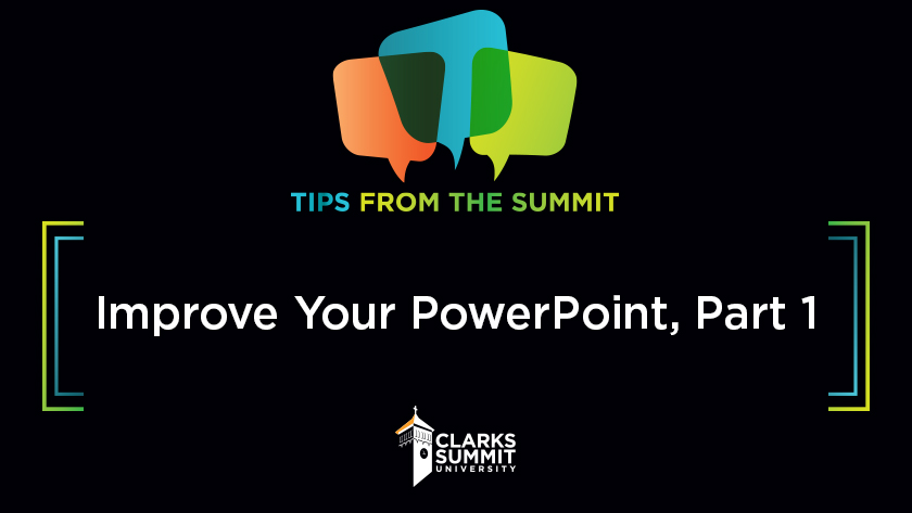 Improve your PowerPoint, part 1